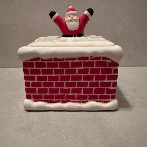 Hallmark Other - Vintage Hallmark Christmas Santa Candy Container with Lid Square 4.75" x 4.75"